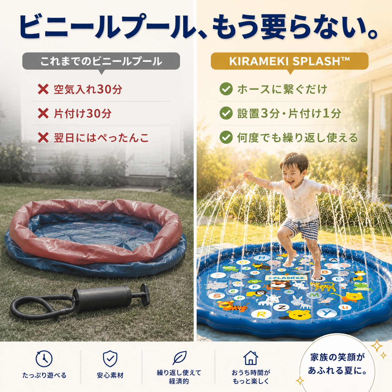 KIRAMEKI SPLASH | 水道直結 大型噴水マット