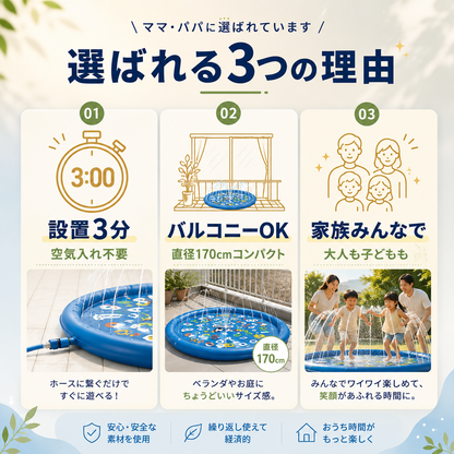 KIRAMEKI SPLASH | 水道直結 大型噴水マット