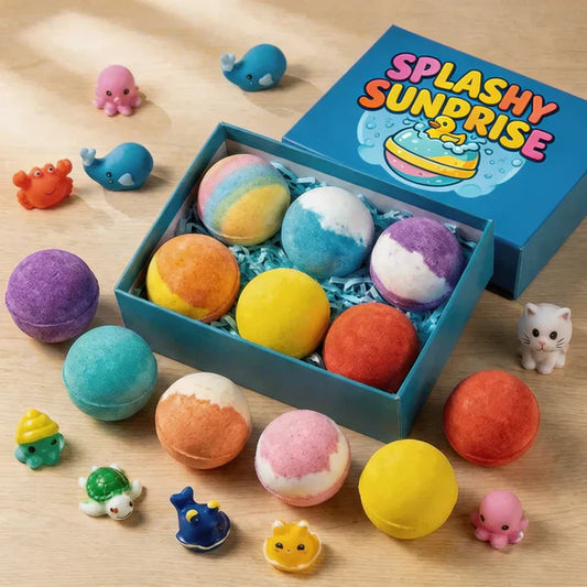 【人気商品】バスボム 入浴剤 キャラクター おもちゃ入り 香り豊か BOX 12個セット
